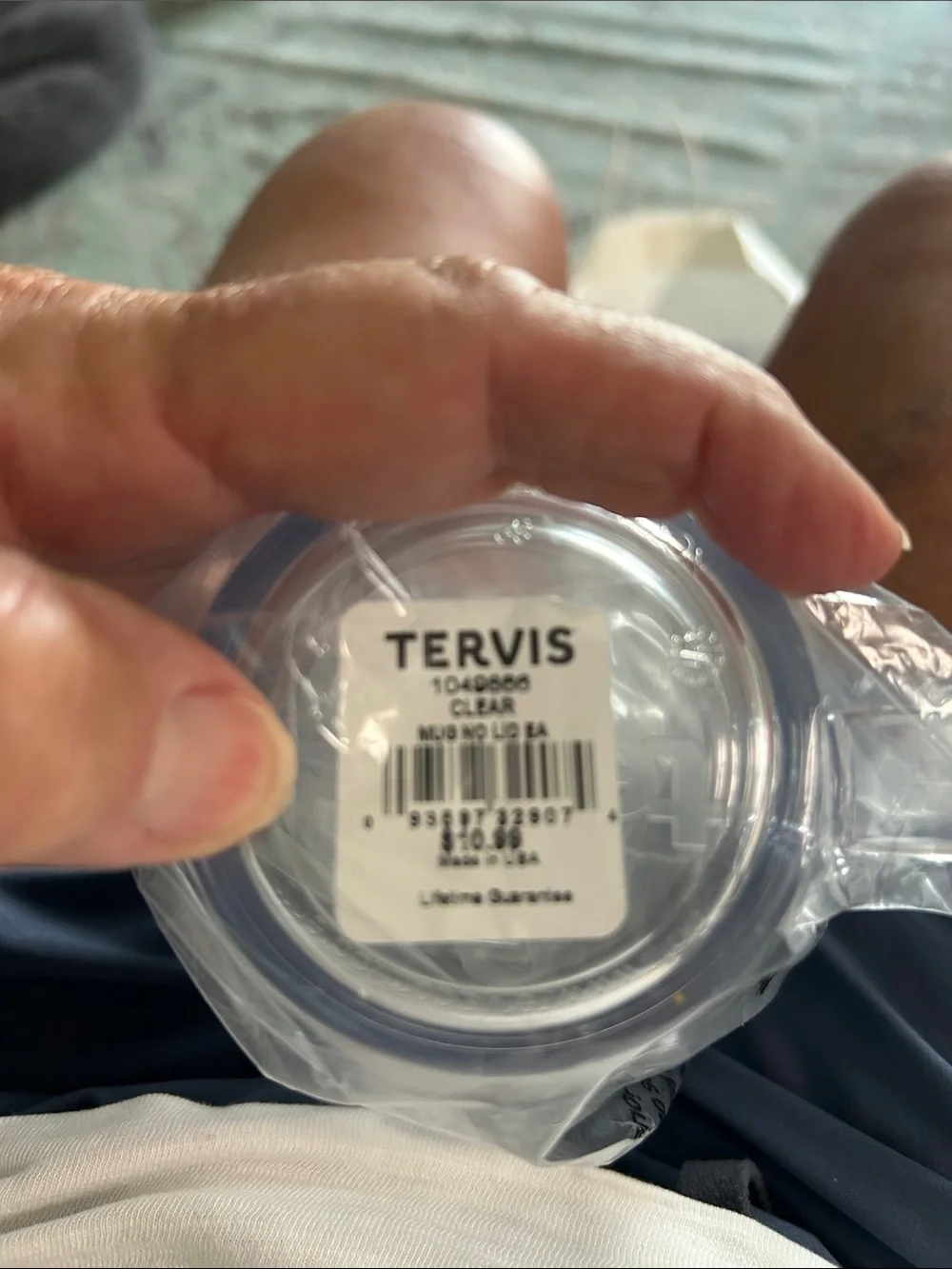 2 tervis Clear Tumblers. Mug style. NWT